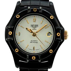 Vintage Heuer (Pre-Tag) 27mm Ladies 2000 Series Black PVD Watch! Ref: 953.008!